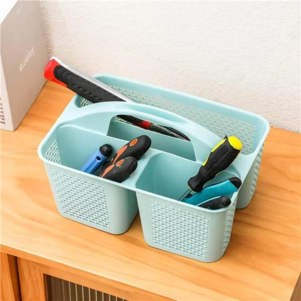 Plastic Portable Shower Caddy, Cleaning Shower Basket with Handle